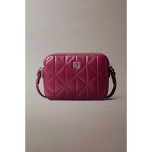 Calvin Klein Kadın Quılted Camera Bag Omuz Çantası - Mürdüm