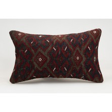 Kilim Wholesale El Yapımı Kilimden Yapılmış Vintage Kırlent Kılıfı, Yün, 30X50 cm