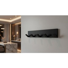 By Arkincoff Modern Siyah 5 Kancalı Duvar Askılığı