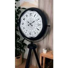 Mey İthalat Mey Ithalat® Siyah Desenli Şık Tripod Ayaklı Saat