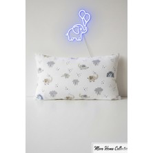 More Home Müslin Bebek Yastık Kılıfı  % 100 Pamuklu Filli Bulutlu 35X45