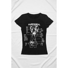 Köstebek Siyah Harmful Effect Gotik Y2K Kısa Kollu Crop