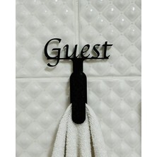 Pluto 3D Kişiselleştirilebilir 3D Baskı Havlu Askısı | Isimli Havluluk | Mutfak ve Banyo Için-Siyah-M