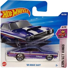 Hot Wheels - ´68 Dodge Dart - Compact Kings 6/10 - HYY70 - Short Card - Mopar - Mor Metalik - Mattel