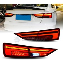Audi A3 2013-2019 Sedan Makyajlı Kırmızı Ledli Arka Stop Lambası