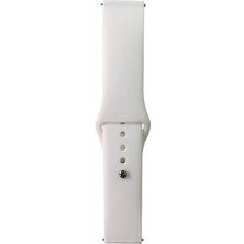 Maks Technology Galaxy Watch 46MM Band Serisi 22MM Klasik Kordon Silikon Strap Kayış-Beyaz