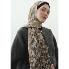 Fresh Pearlıe Desenli Pamuk Viskon Şal Siyah