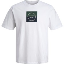 Jack & Jones Plus Büyük Beden Baskılı Regular Fit Bisiklet Yaka T Shirt Erkek T Shirt 12298472