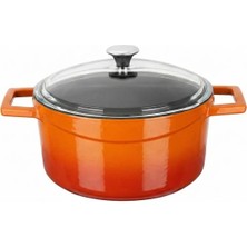 Lava Yuvarlak Tencere -Çap(Ø)20 Cm. Turuncu