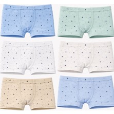 Mini Kanka Erkek Çocuk Boxer Külot Seti %100 Pamuk – Desenli, 6 Adet Boxer, Yumuşak ve Nefes Alabilir Iç Giyim
