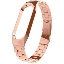 Maks Technology Xiaomi Mi Band 4 Uyumlu Krd-05 Metal Mkst Kordon-Gold