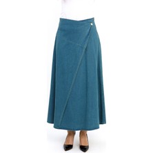 Vellichor Önü  Parçalı Kot Etek