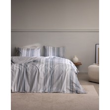 Madame Coco Jacquline Çift Kişilik %100 Pamuk Ranforce Baskılı Nevresim Takımı - Mavi