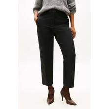 Tommy Hilfiger Kadın Slim Fit Straight Leg Chino Pantolon - Siyah