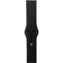 Maks Technology Gear S3 Band Serisi 22MM Klasik Kordon Silikon Strap Kayış-Siyah