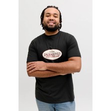 Jack & Jones Plus Büyük Beden % 100 Pamuk Regular Fit Logolu T Shirt Erkek T Shirt 12298346
