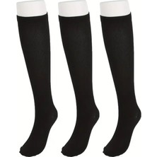 Çorap Bakkalı 3 Çift Unisex Pamuklu Diz Altı Çorap