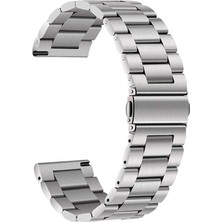 Maks Technology Galaxy Watch 42MM Mkst Band-04 20MM Metal Kordon-Gümüş