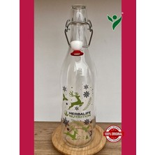 Herbalife Logolu Yılbaşı Özel Tasarım Hava Geçirmez Kapaklı Su Şişesi - 1 Lt