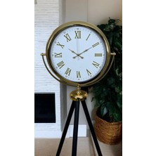 Mey İthalat Mey Ithalat® Gold Göz Alıcı Tripod Ayaklı Duvar Saati