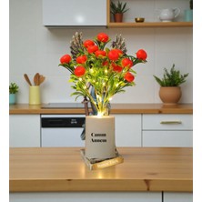 Hediye Fikri Kişiye Özel Evine Akdeniz Güneşi Doğsun Işıklı Portakal Ağacı Dekoratif Lamba 28 cm x 7,5 cm