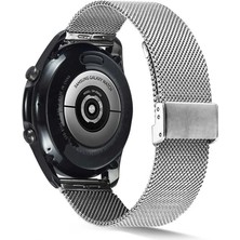 Maks Technology Galaxy Watch 46MM Uyumlu Krd-45 22MM Metal Mkst Kordon-Gümüş