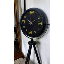 Mey İthalat Mey Ithalat® Gold Rakamlı Siyah Tripod Ayaklı Saat