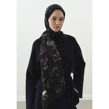 Fresh Gısele Desenli Pamuk Viskon Şal Gece Mavisi