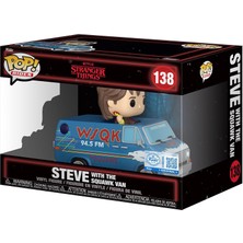 Funko Pop! Rides Deluxe: Stranger Things Season 5 - Steve With The Squawk Van - Koleksiyon Vinil Fig