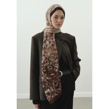 Fresh Pearlıe Desenli Pamuk Viskon Şal Kiremit