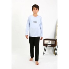 Beruflic Erkek Çocuk Uzun Kol Penye Pijama Takım Buzmavisi