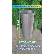 Ör - As Tel Örgü & Panel Çit Sistemleri Genişletilmiş Saç Sık Göz Aralıklı Kümes Teli (- 100 cm Yükseklik 7 mt Uzunluk -)