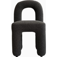 101 Copenhagen Daiku Dining Chair Koyu Gri, Dekoratif Modern Tasarım Yemek Sandalyesi