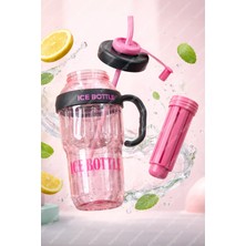 M&B Water Bottle Ice Bottle - Pipetli Matara Lüks Matara Suluk Detoks Suluğu