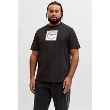 Jack & Jones Plus Büyük Beden Baskılı Regular Fit Bisiklet Yaka T Shirt Erkek T Shirt 12298472