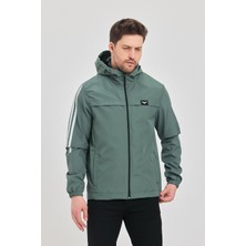 Level High Erkek Füme Yeşil Yağmurluk – Suya & Rüzgara Dayanıklı