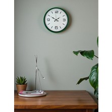 Mey İthalat Mey Ithalat® 36 cm Yeşil Modern Dekoratif Duvar Saati