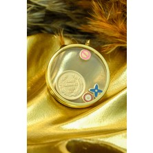 Cam Çerçeveli Çeyrek Kolye Ucu 22 Ayar A071458