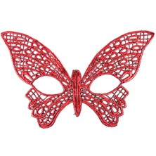Shopwave Kırmızı Dantel Masquerade Maskesi 7 No (5047)