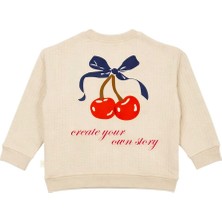 Miela Kids Kapitone Sweatshirt - Cherry