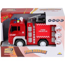 Mey İthalat Mey Ithalat®  3150 Maxx Wheels Sesli ve Işıklı Su Fışkırtan Itfaiye Aracı 20 cm