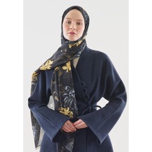 Fresh Norah Desenli Pamuk Viskon Şal Siyah