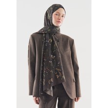 Fresh Gısele Desenli Pamuk Viskon Şal Acı Kahve