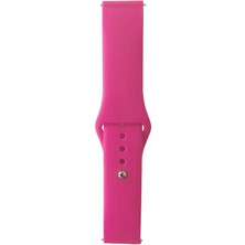Maks Technology Gear S3 Band Serisi 22MM Klasik Kordon Silikon Strap Kayış-Barbie Powder