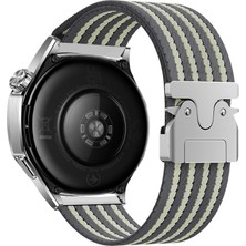 Maks Technology Galaxy Watch 46MM Mkst KRD-133 22MM Naylon Kumaş Hasır Örgülü Kordon - Gri