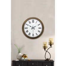 Mey İthalat Mey Ithalat® 36 cm Eskitme Metal Roma Rakamlı Duvar Saati