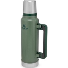 Stanley Classic Legendary Vakumlu Çelik Termos, Yeşil (Hammertone Green), 1.4 Litre