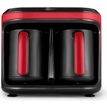 Karaca 2 Li Türk Kahvesi Makinesi 10 Fincan Kapasiteli Közde Kahve Özelliği (Kesme Tahtası Hediyeli)