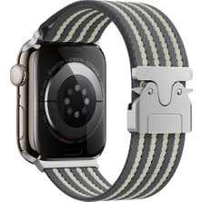 Maks Technology Watch 45MM Mkst KRD-133 Naylon Kumaş Hasır Örgülü Kordon - Gri