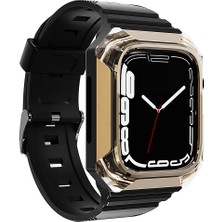 Maks Technology Watch 38MM Uyumlu Krd-88 Sert Pc Kasa Koruyuculu Uyumlu Mkst Kordon-Gold